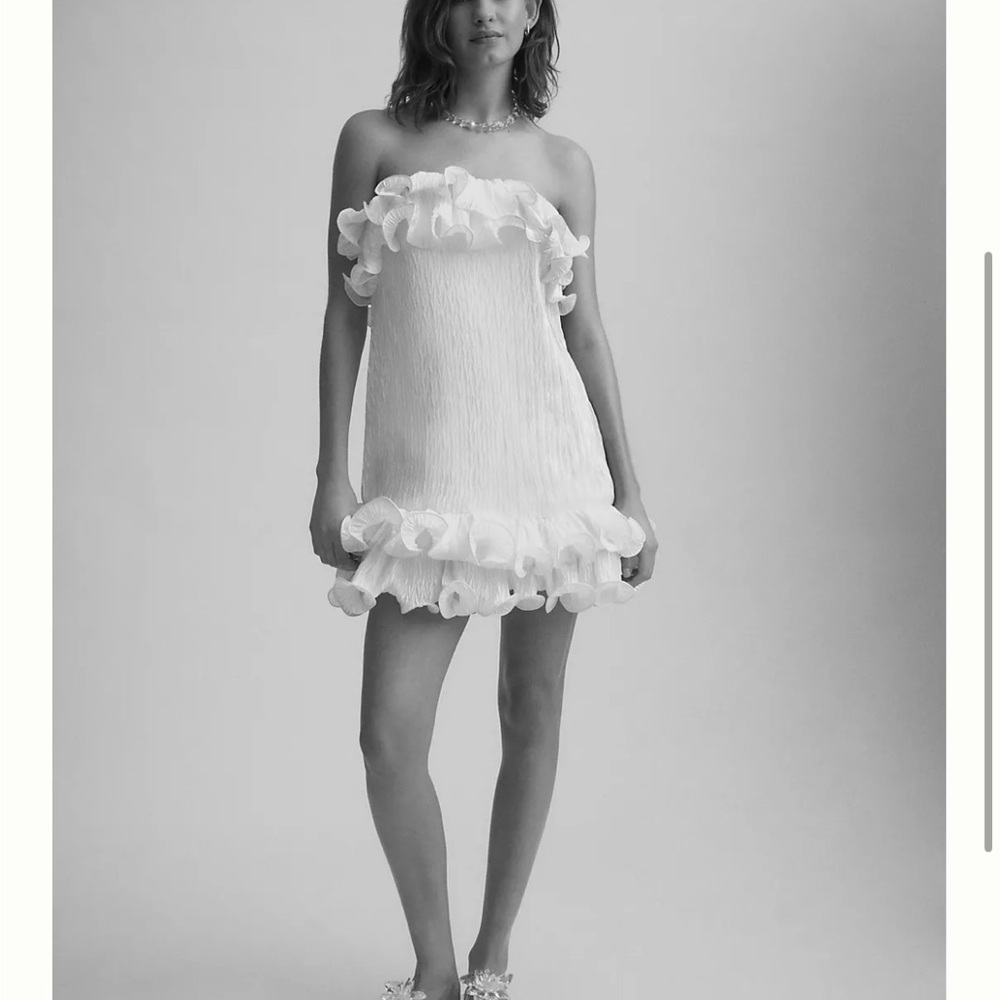 BHLDN LETTIE RUFFLE DRESS
